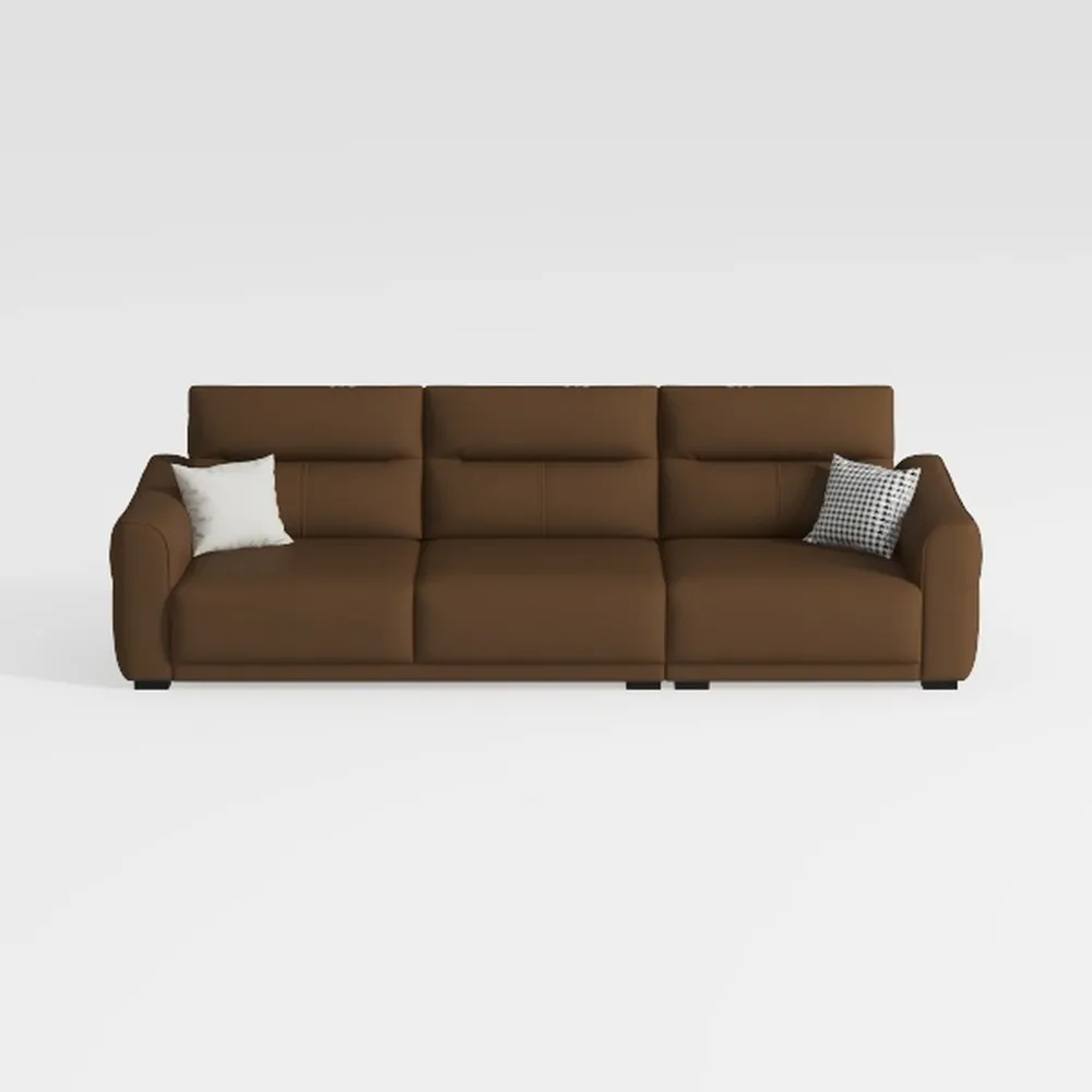 HXZDZ 83" PU Faux Leather Couch, Mid-Century Moder