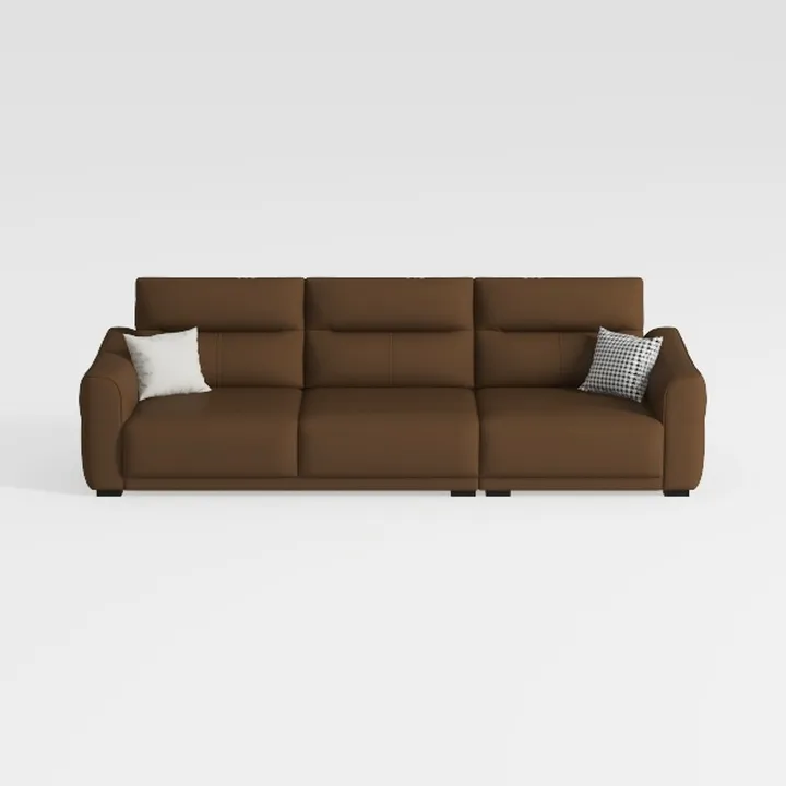 HXZDZ 83" PU Faux Leather Couch, Mid-Century Moder