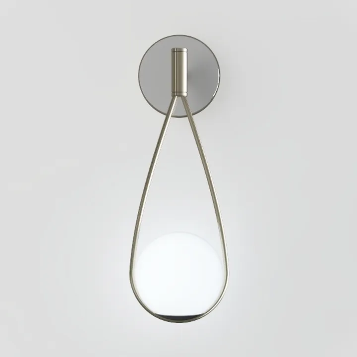 Modern Minimalist Brass Glass Wall Lamp 3D Model