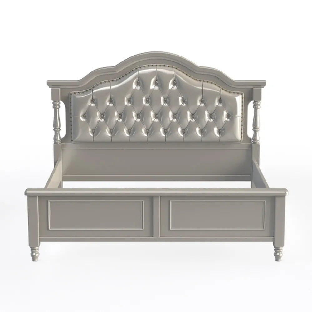 Steve Silver Highland Park Rustic Ivory Wood Uphol