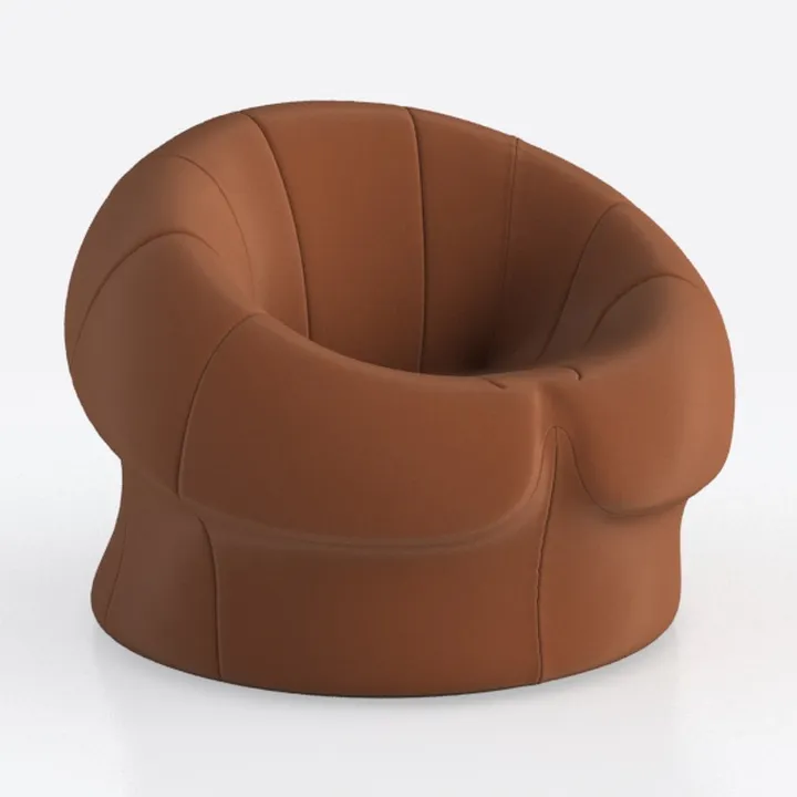 Tov Furniture Jordan Cognac Velvet Swivel Chair