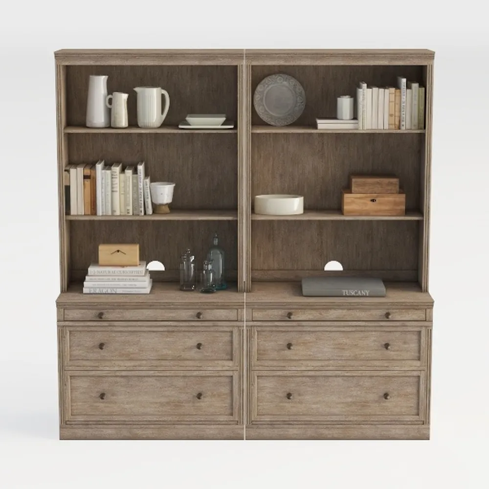 HOSTACK Buffet Cabinet with Hutch, Modern