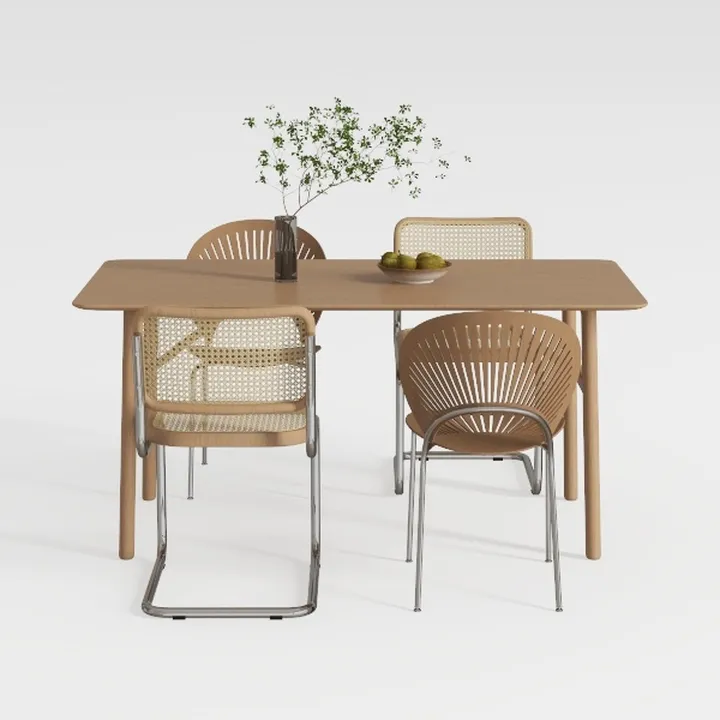 Ballerina 5-Piece Natural Brown Dining Set