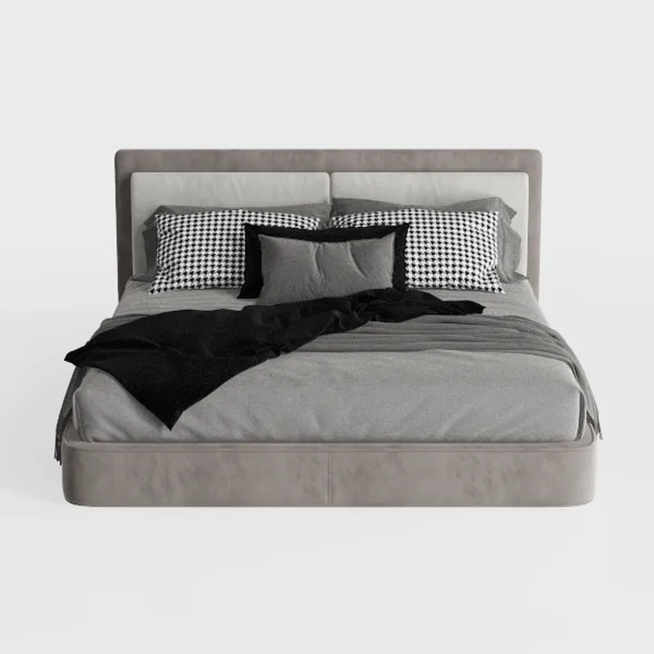 Acme Valda Upholstered Fabric Queen Platform Bed i