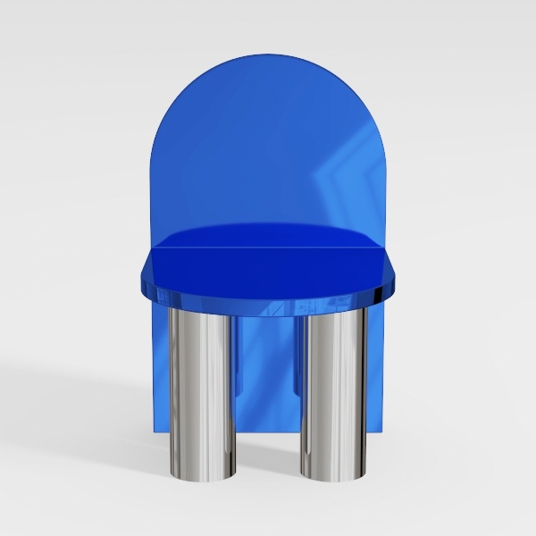 Sedie Pieghevoli In Acrilico,Trasparente Sedia Con Struttura Cromata,Sedie Pieghevoli In Acrilico Moderna Trasparente,Trasparente Sedia Pieghevole Per Banchetto Conferenza Festa ( Color : Rhine blue )