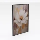 Minimalist Vintage Floral Framed Wall Art Print 3D Model Right 45 Degree View