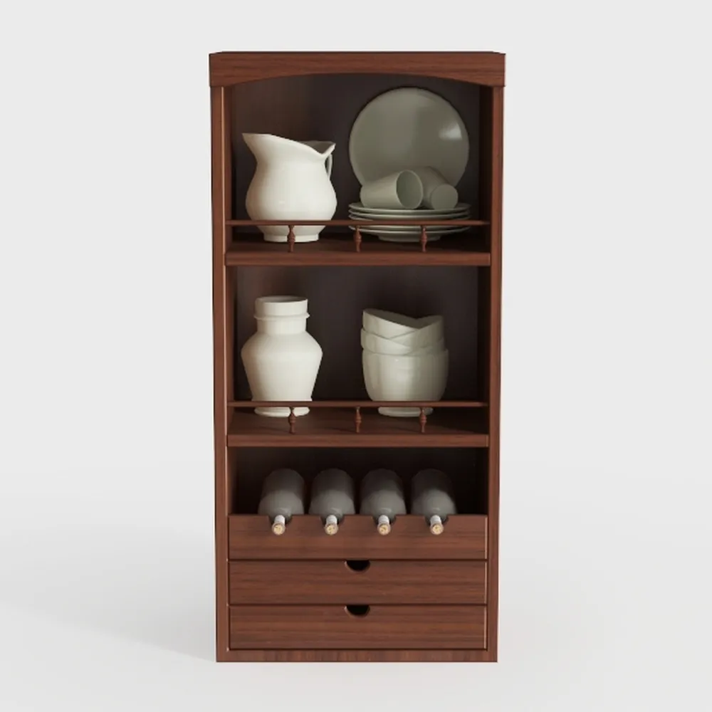 Modern White Nightstand Bedside Table with 3