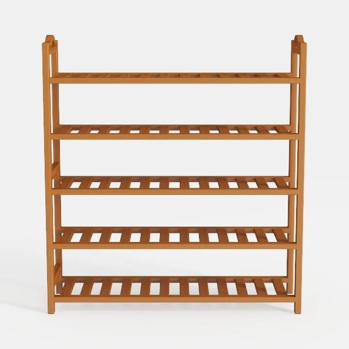 Bamboo Shoe Rack Organizer, 5 Tier Shoe Shelf