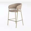 Leoton Collection Modern Leatherette Upholstered Left 45 Degree View