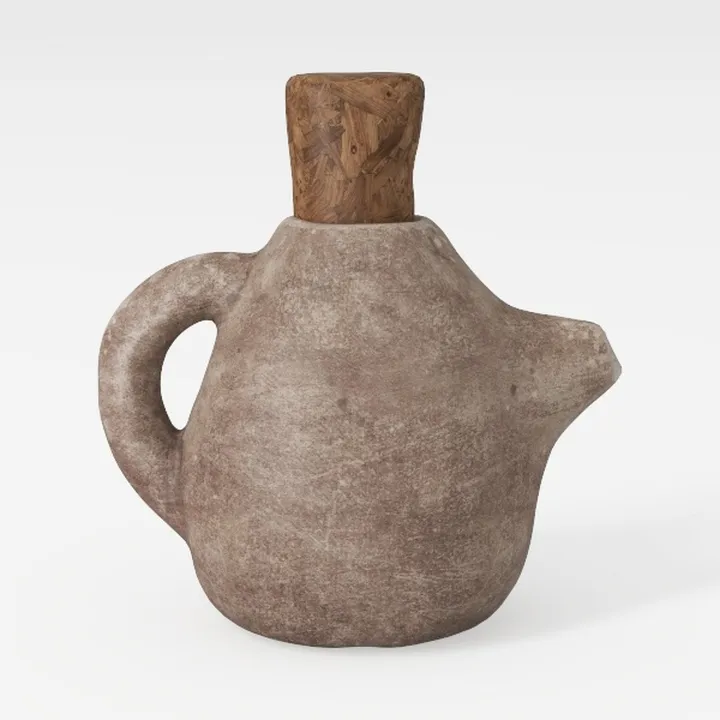 Large Ceramic Rustic Vase, 11 inch Minimalist