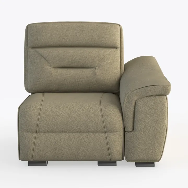 Modern Leather Right Arm Sectional Sofa Chair 3D Model