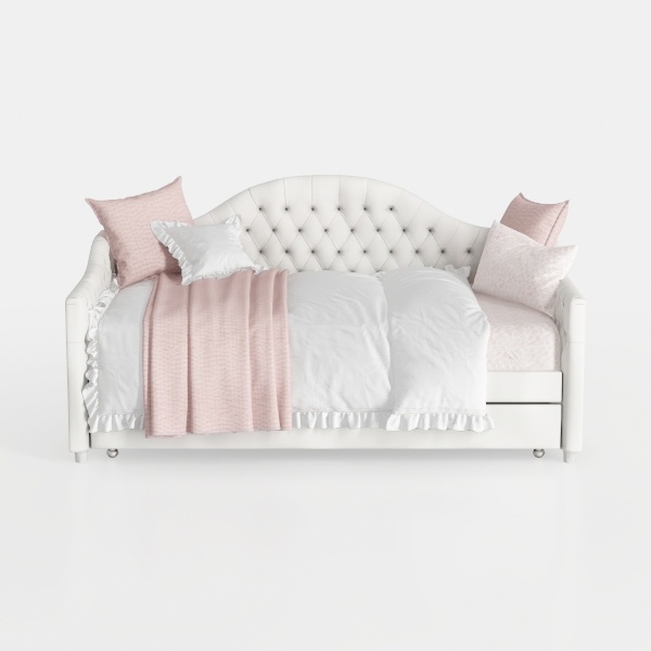 Alaterre Furniture Harmony Wood Daybed, Single, Wh