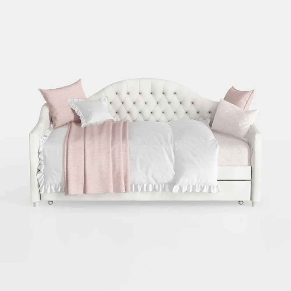 Alaterre Furniture Harmony Wood Daybed, Single, Wh