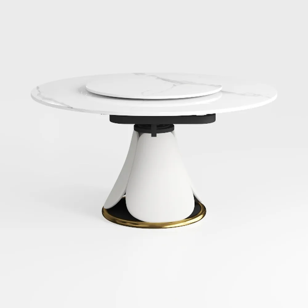 59.05 in. Round White Rotary Lazy Susan Sintered S