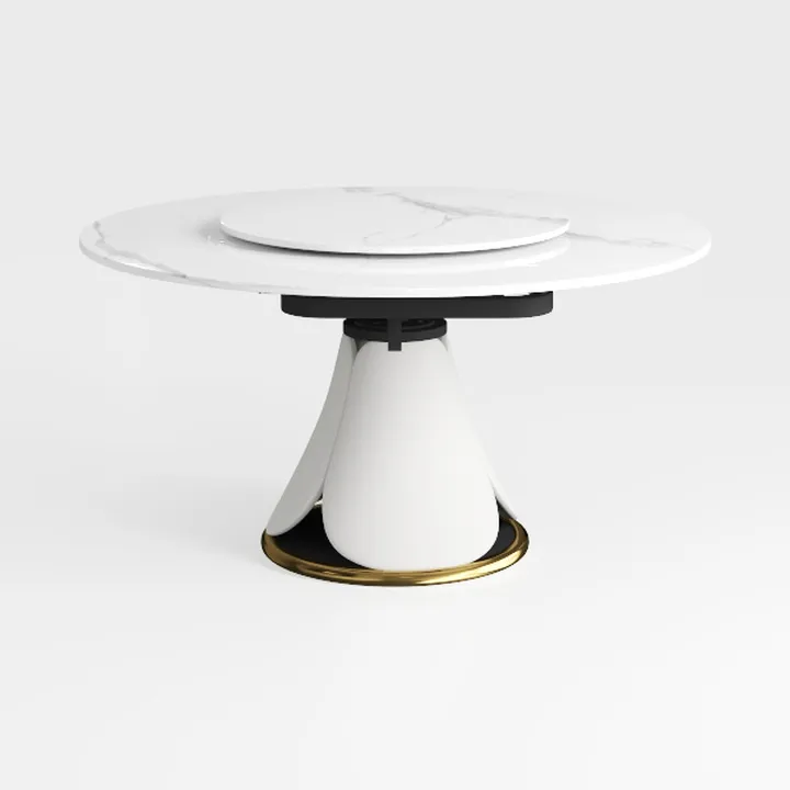 59.05 in. Round White Rotary Lazy Susan Sintered S