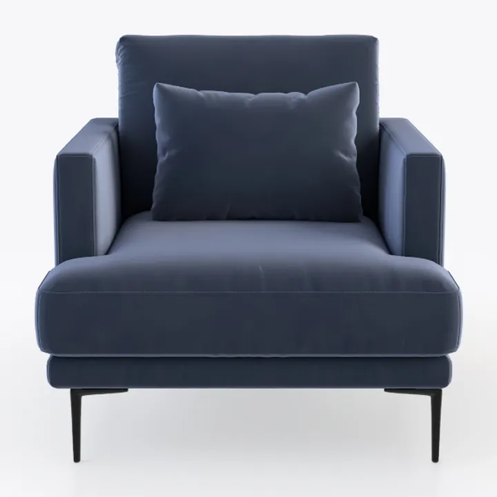 SEOCCTV Accent Chair, Mid-Century Modern Velvet Li