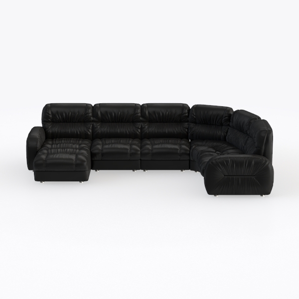 Modular Sectional Sofa L-Shaped PU Leather Sofa Se