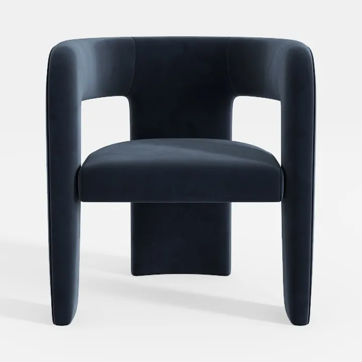 Black Velvet Dining Chair Set of 4, Modern