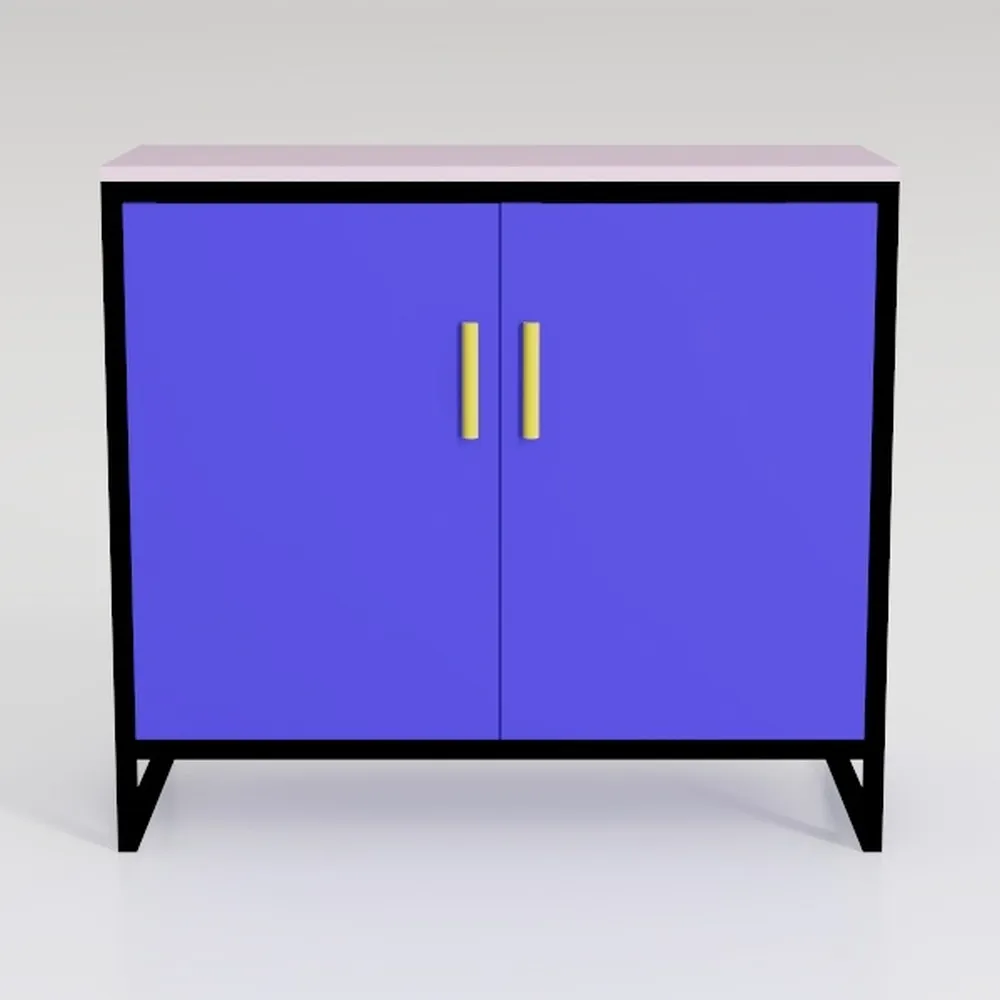 Storage Cabinet with 2 Doors, 2 Floors, Buffet