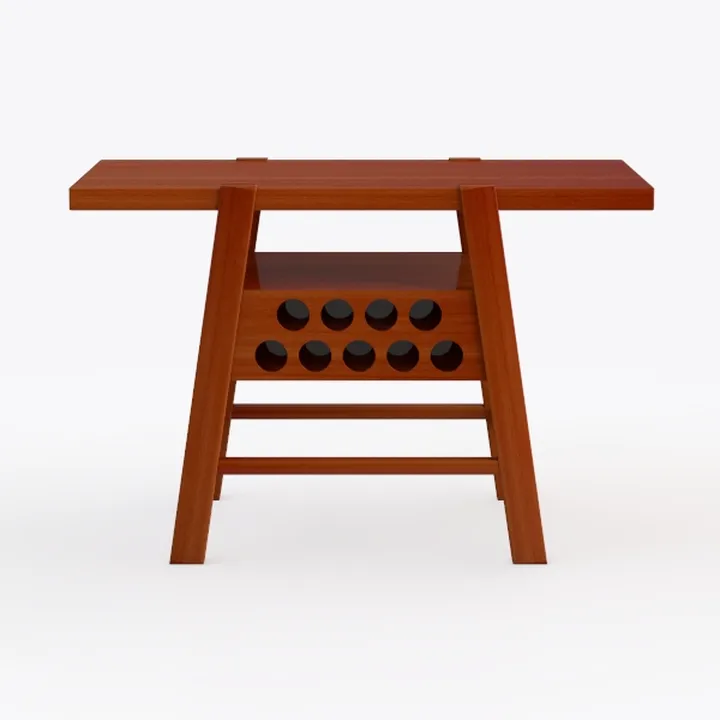 Folding Outdoor Dining Table, Solid Wood Bistro