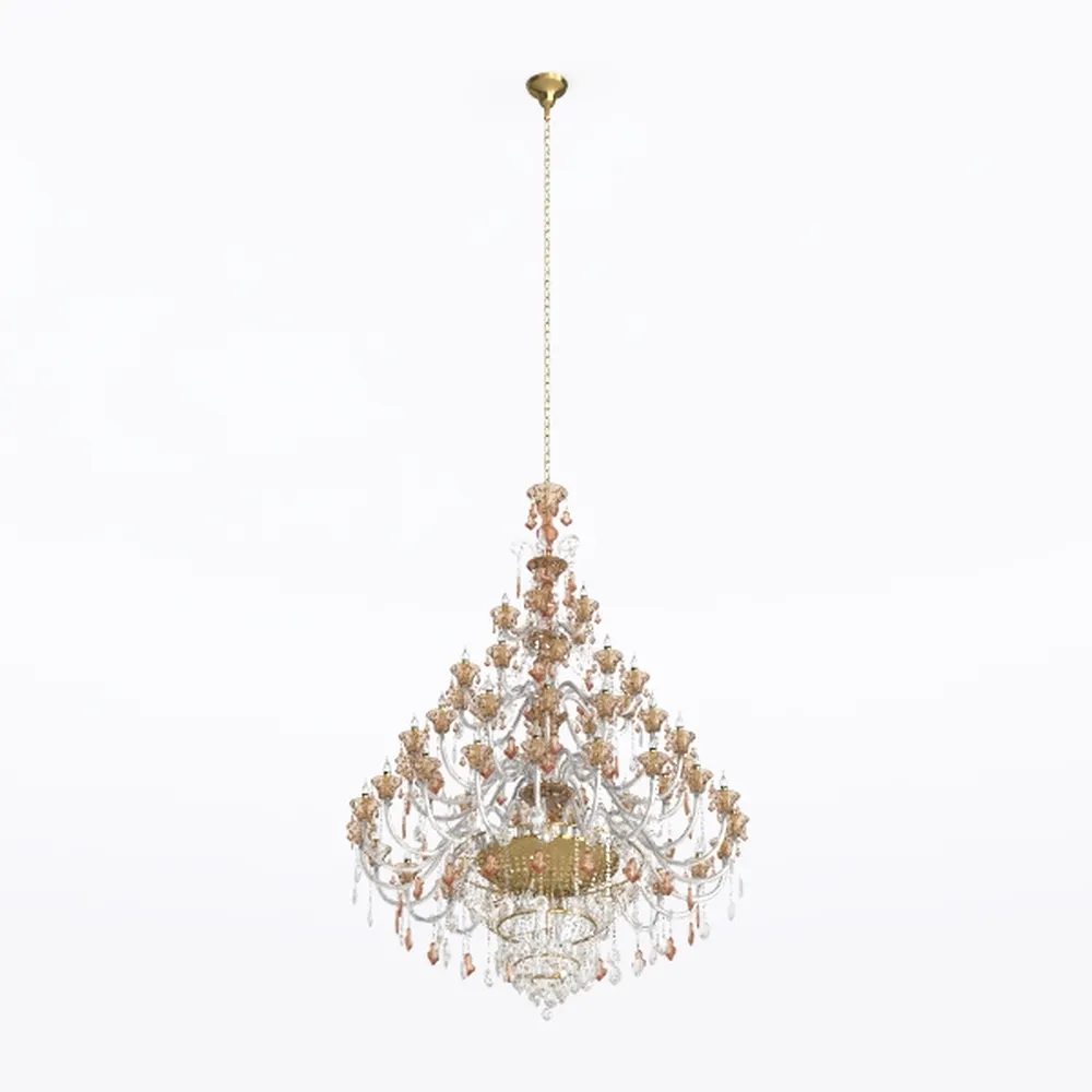 LIGHTLAND 8 Inch Vintage Crystal Chandelier, 