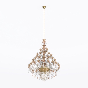 LIGHTLAND 8 Inch Vintage Crystal Chandelier, 