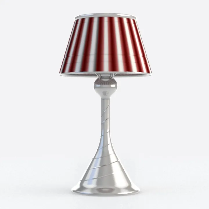 Table Lamp with Pleated Fabric LampShade UL