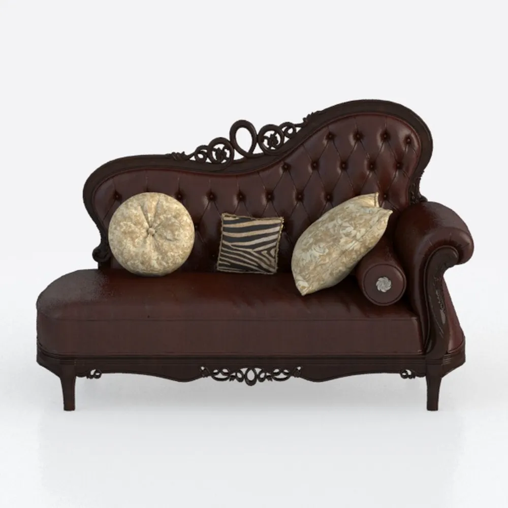 Benjara Sena Loveseat, Faux Leather, Rolled Arms,