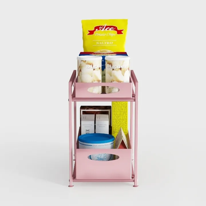 3-Tier Rolling Cart with Drawer & Lockable Wheels