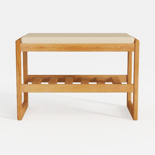 HIFIT Bamboo Shoe Bench Rack with Storage