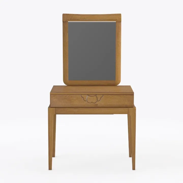 Emilie Weathered Vanity Table with Mirror