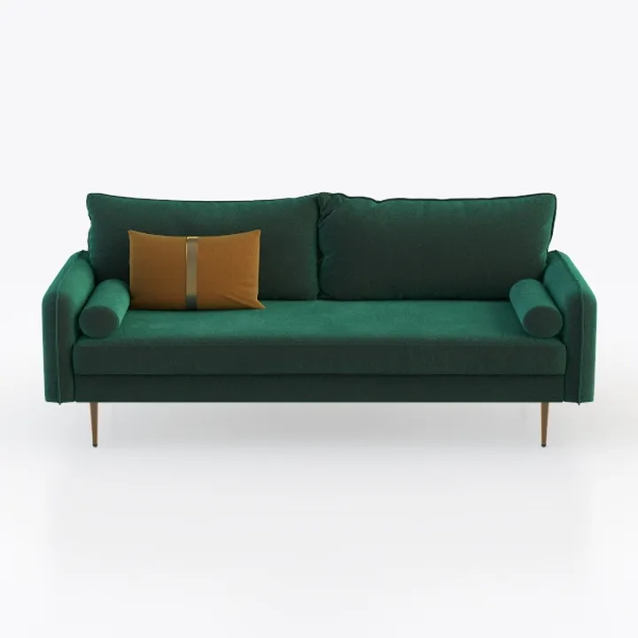 69" Small Sofa, Soft Small Couch with 2 Pillows