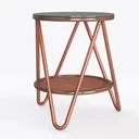 Byroce Outdoor Patio Table, 29.5” x 29.5” Folding Left 45 Degree View