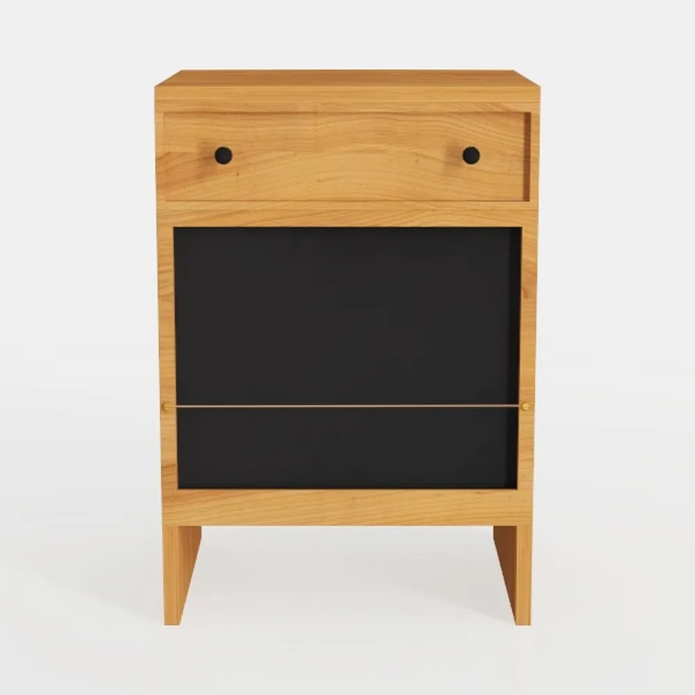 Walker Edison Traditional Wood 1 Drawer Nightstand