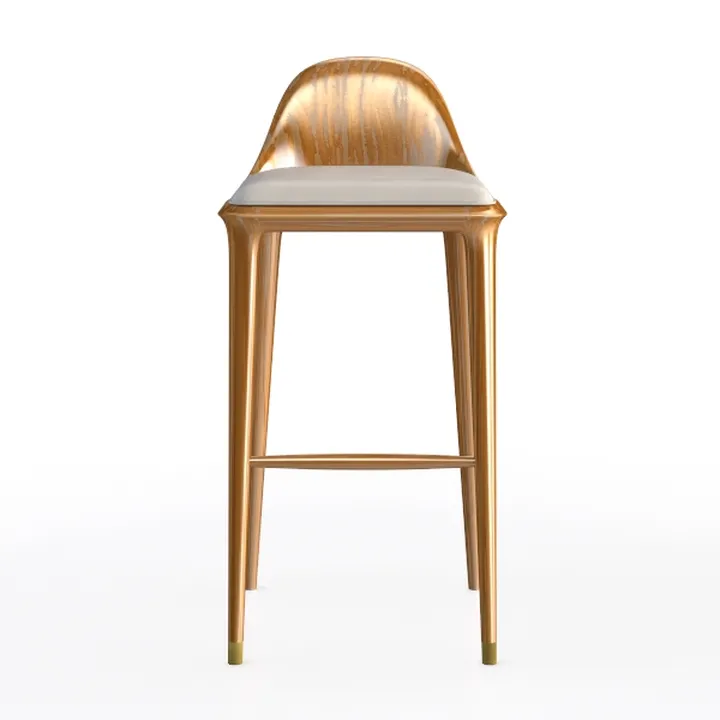 Desi 29.3 in. Open Back Plywood Frame Barstool wit