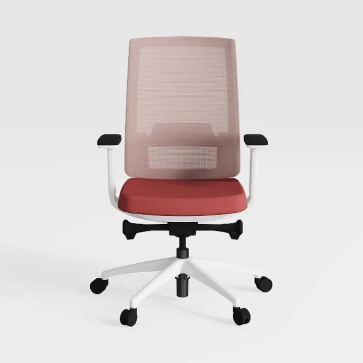 Yaheetech Red Modern Ergonomic Office Chair, Mid