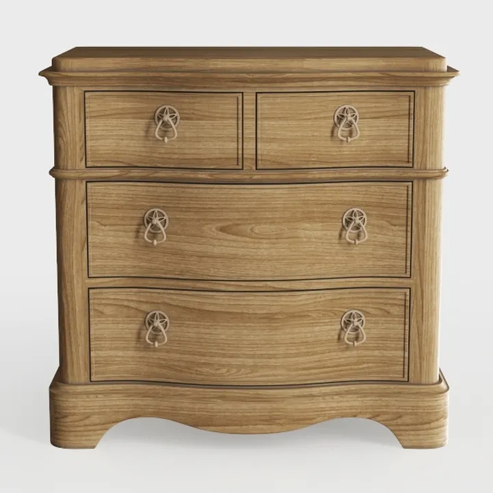 Weathered Elm 1pc Nightstand Ball Bearing Metal