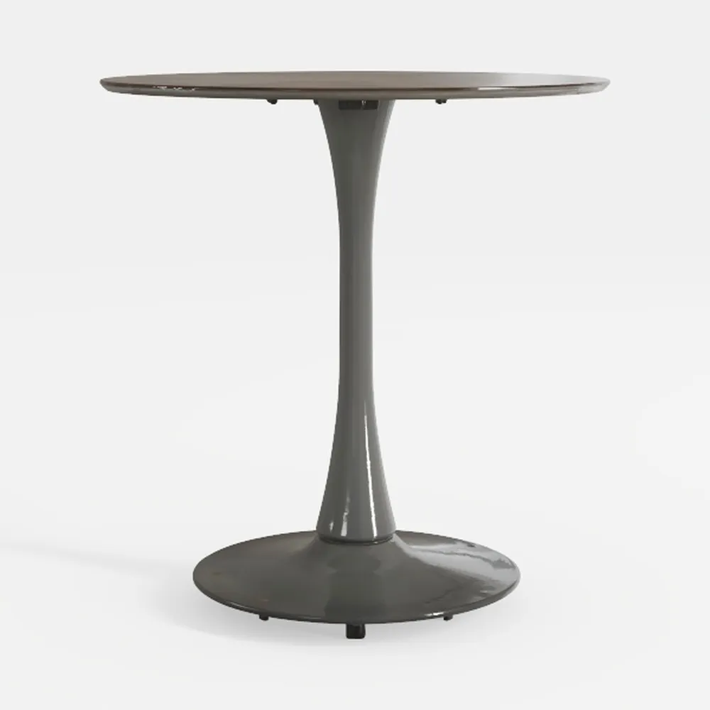 31.5" Walnut color Round Dining Table, Tulip Table