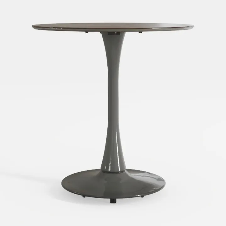 31.5" Walnut color Round Dining Table, Tulip Table