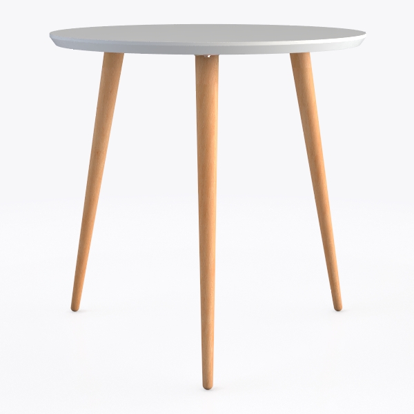 Small Oval Coffee Table, 25.6&quot; Mid Century Modern 