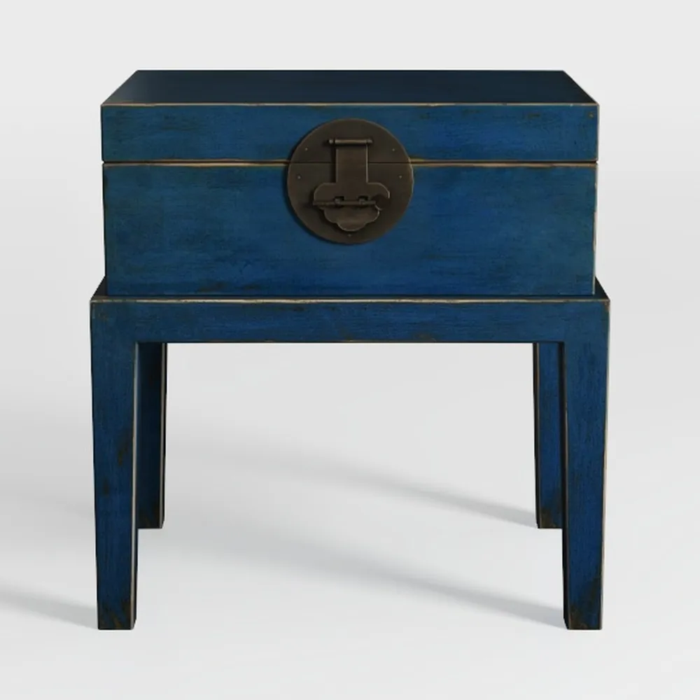 Nightstand with Charging Station, Farmhouse Night