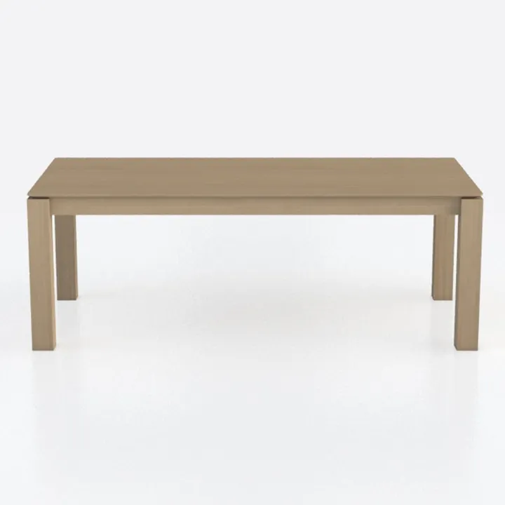 Light Wood Tone Aluminum Outdoor Dining Tables