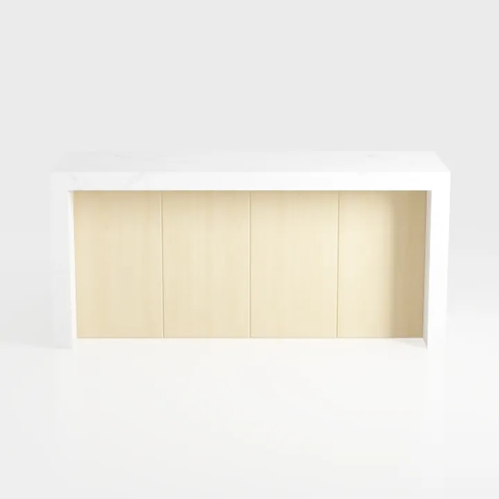 Presque 68 in. White Rectangular TV Stand Fits TV'