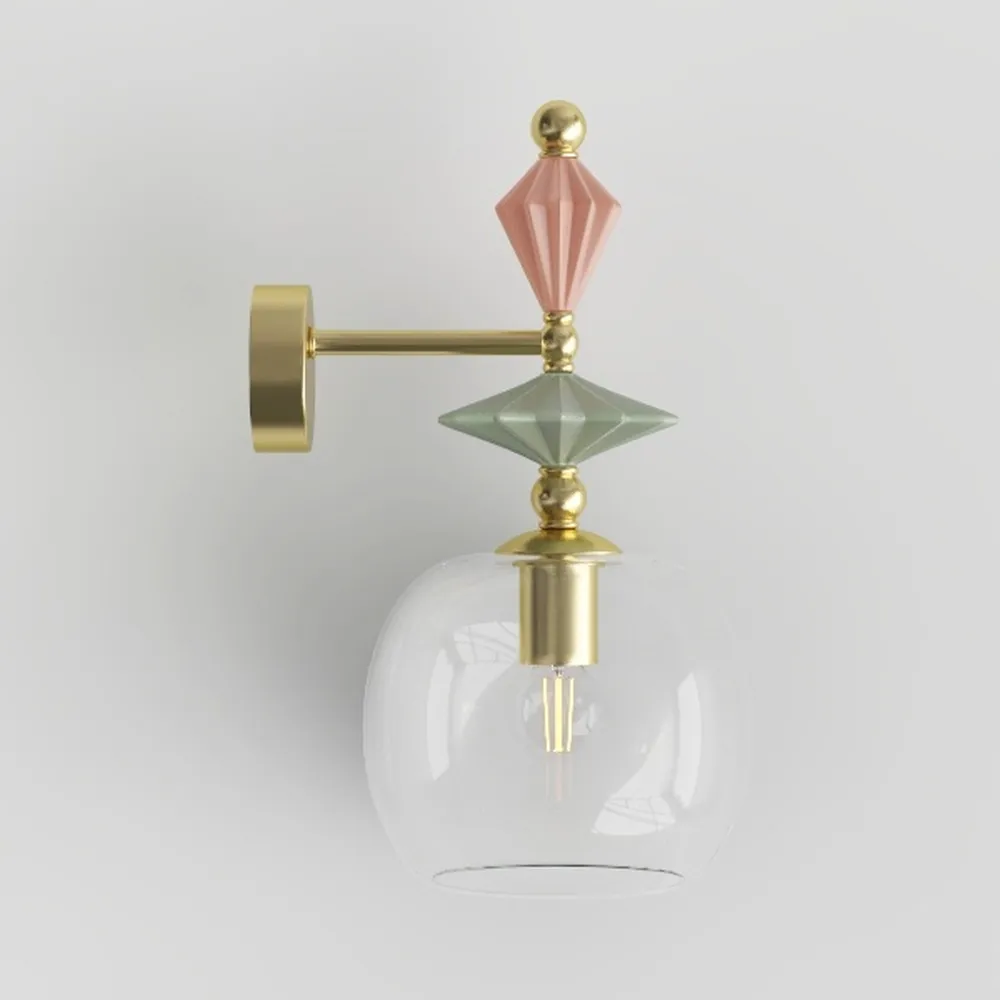 Pathson 2 Lights Globe Wall Sconces Brass Finish