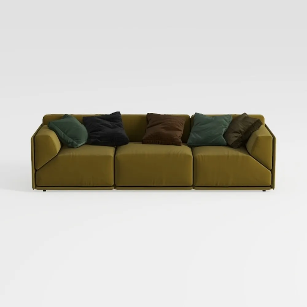 TCMILA Modular 3-Seater Sofa Couch with Deep Seat 