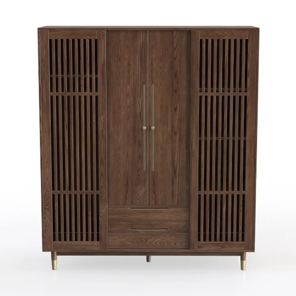 HOMPUS Console Table with 2 Drawers and 1 Shelf,