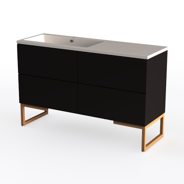 Scandinavian Gray Vanity with 4 Drawer