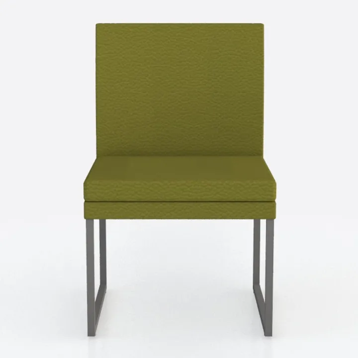 Green Leather Dining Chairs Set of 6 Modern