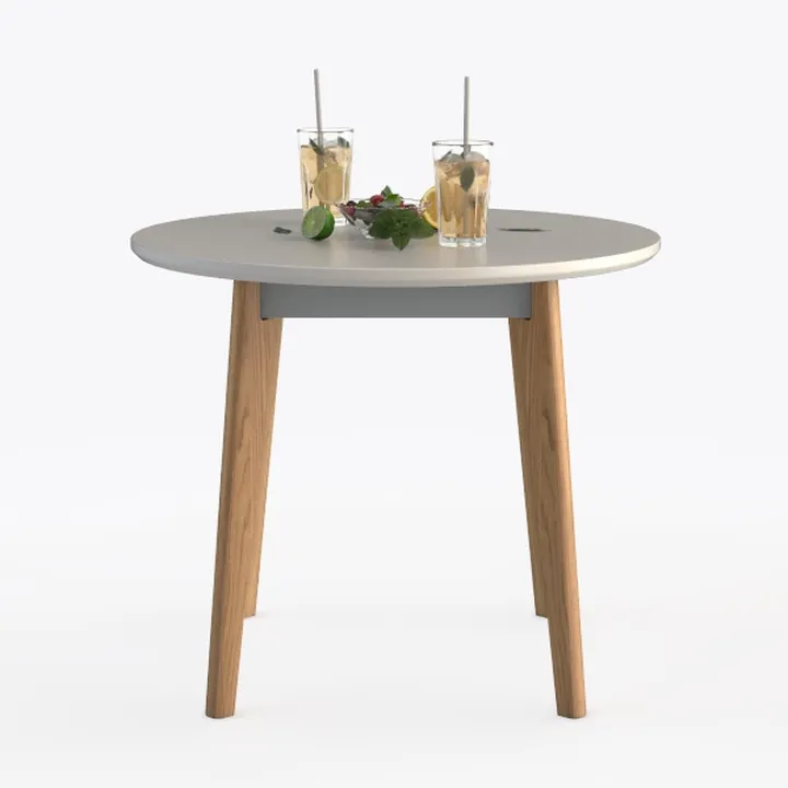 Gales Mid-Century Modern Greige Wood 46.54 in. 4 L