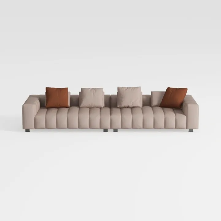 Minimalist Fabric Extra Large Tufted Sofa 3D Model